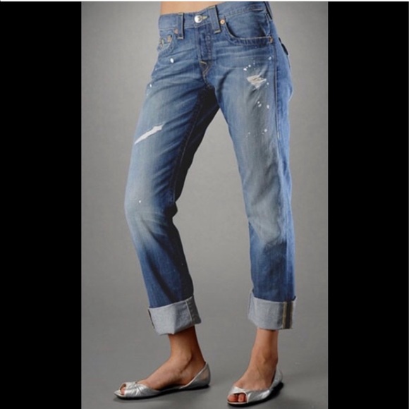 True Religion Denim - TRUE RELIGION Distressed Boyfriend High Rise 14